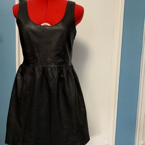 Zara faux leather dress size small